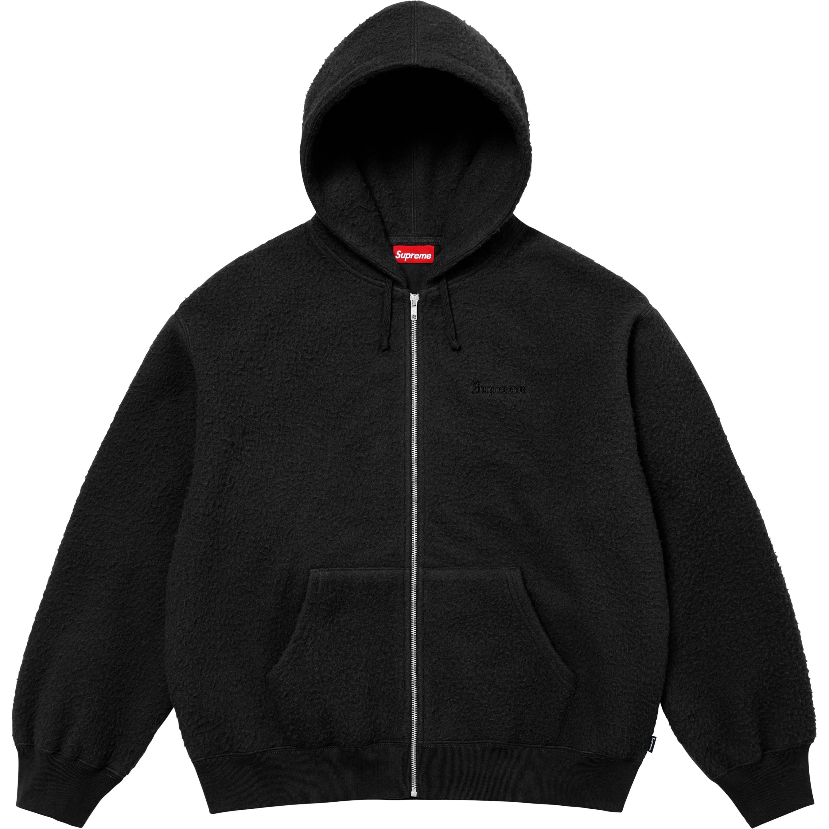Pilled Zip Up Hooded Sweatshirt view 4